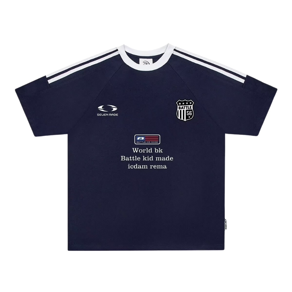 American Striped Embroidered Logo T-shirt