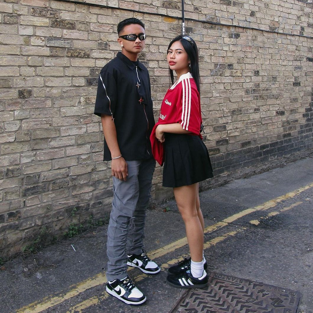 Vintage Solid Zip Cargo Shirts