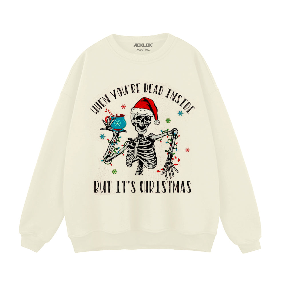 Retro Christmas Skull Sweatshirt