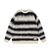 OOC' Retro Two-Color Stitching Ink-Splatter Striped Knitted Sweater