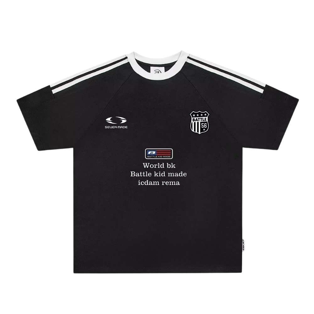 American Striped Embroidered Logo T-shirt