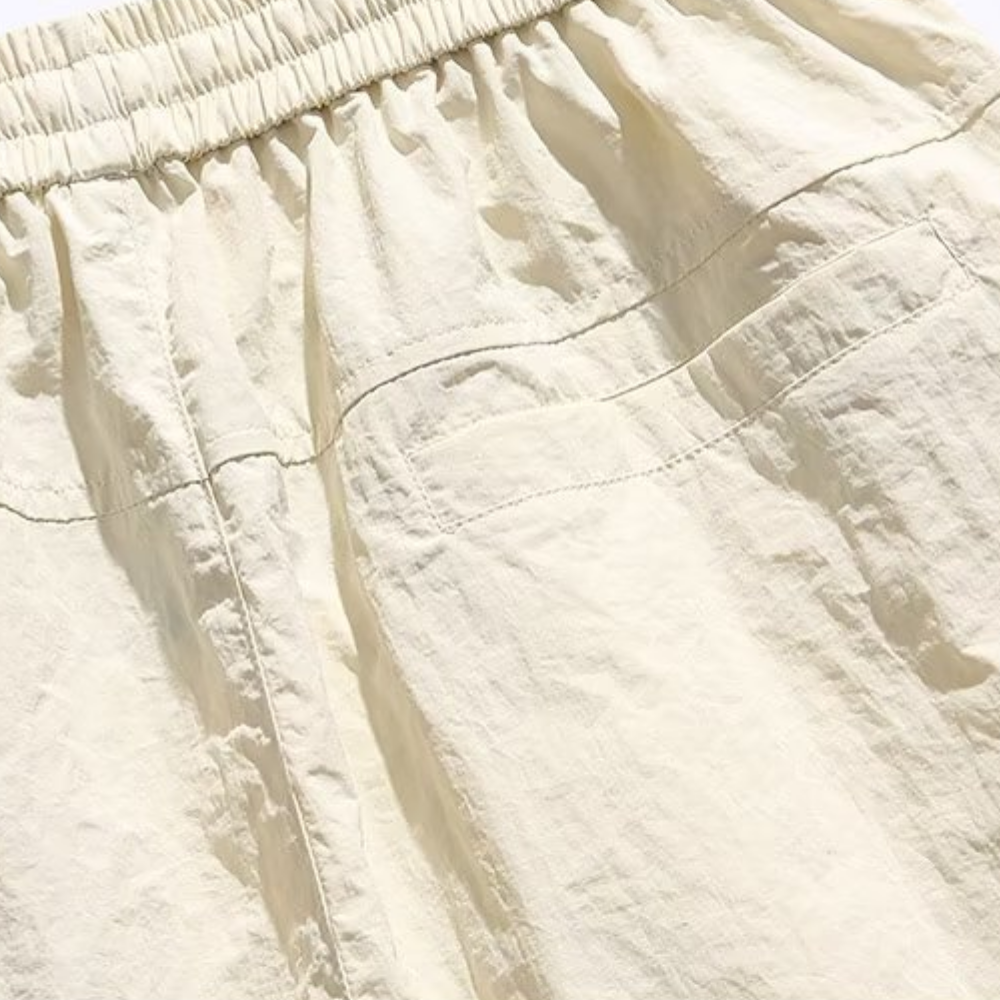 Retro Solid Color All-Match Cargo Shorts