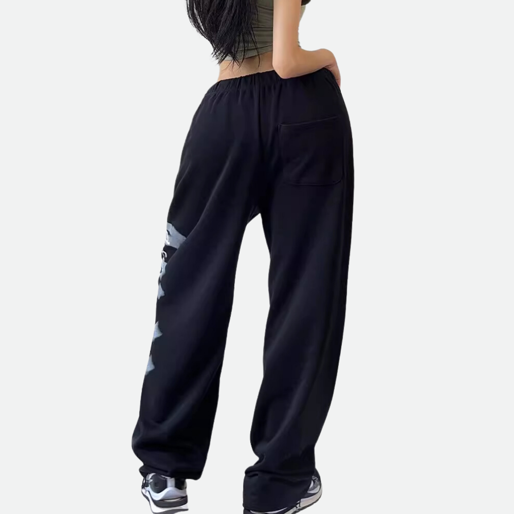 Women's Simple Gothic Letter Print Sweatpants
