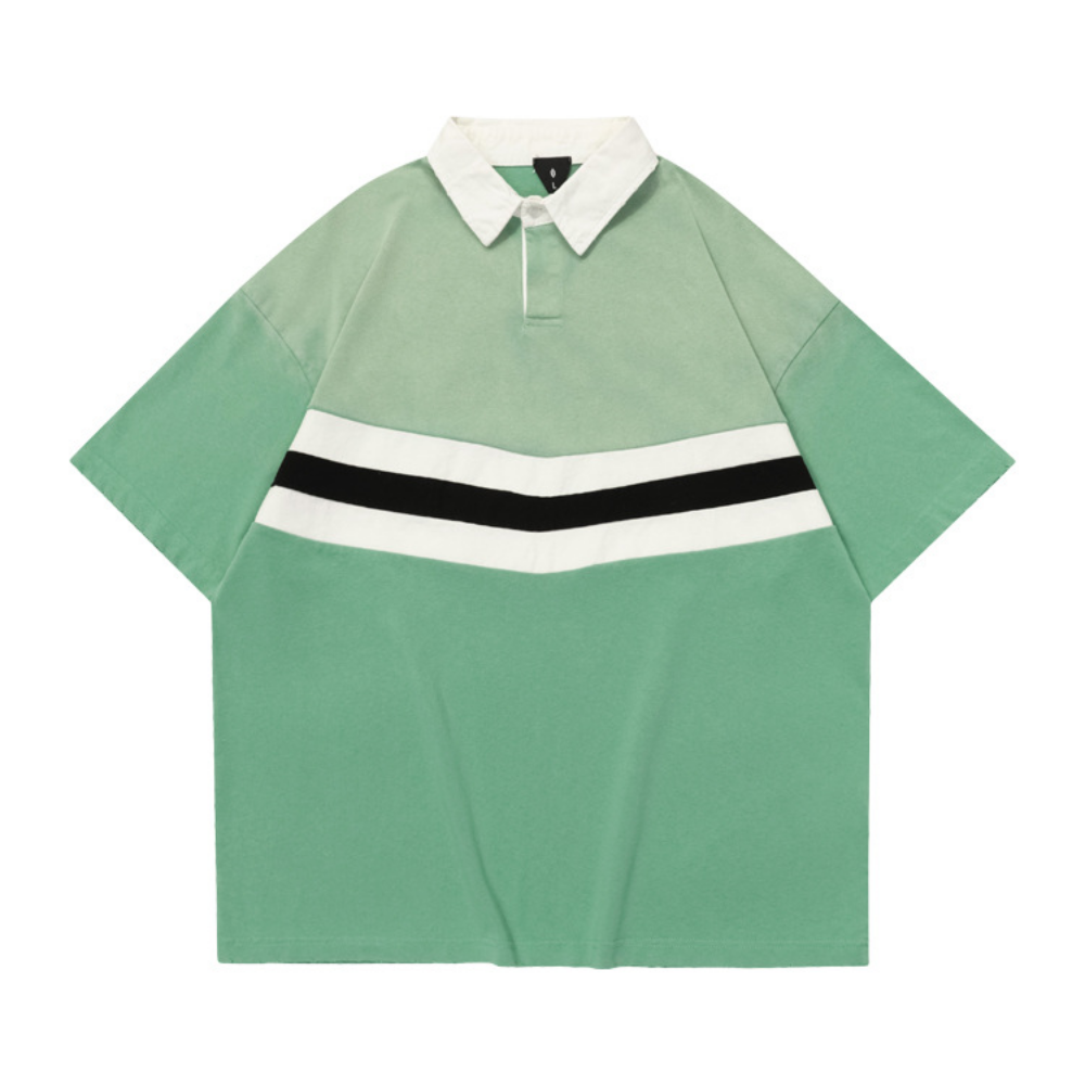 Casual Stripe Polo T-Shirt