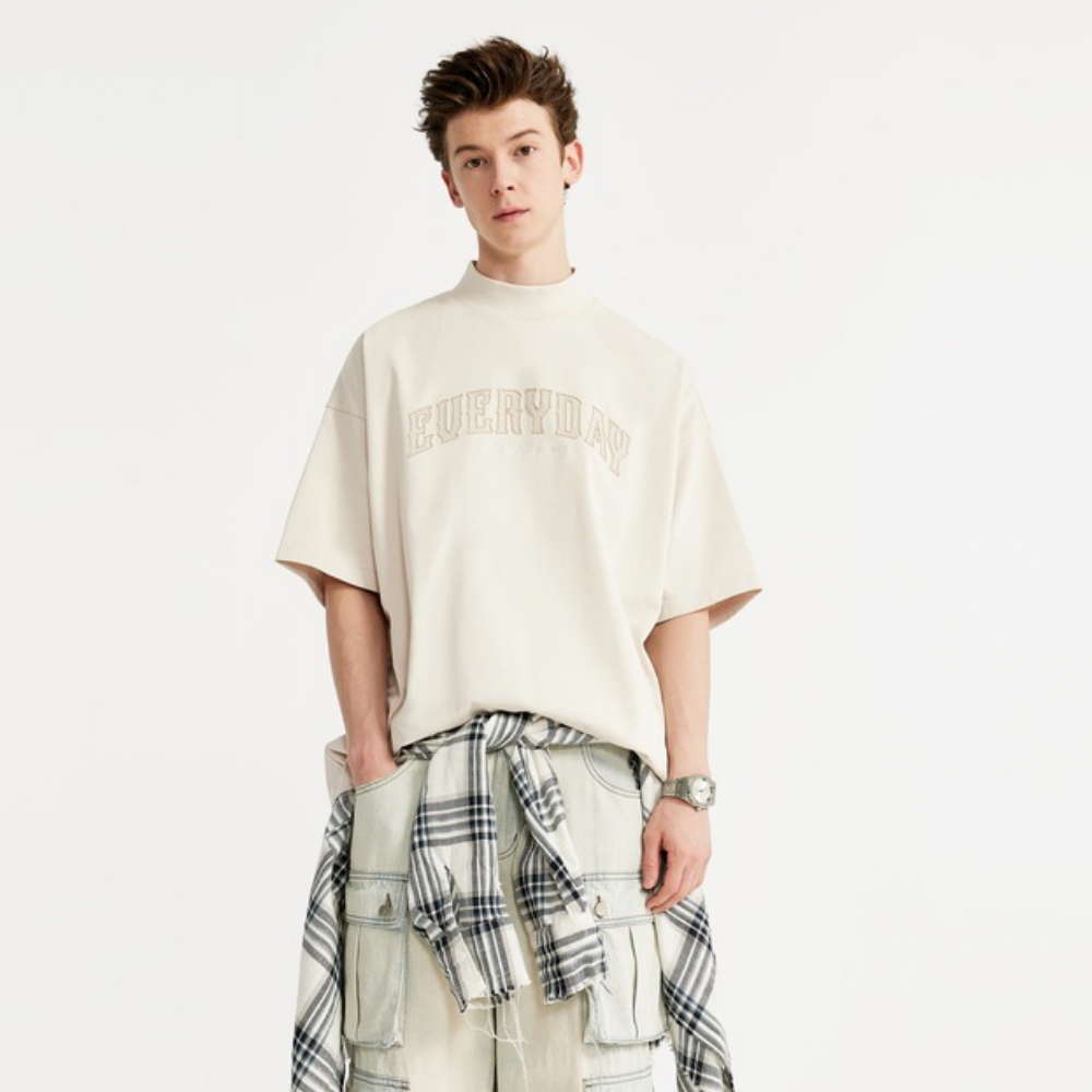 Turtleneck Embroidered T-shirt