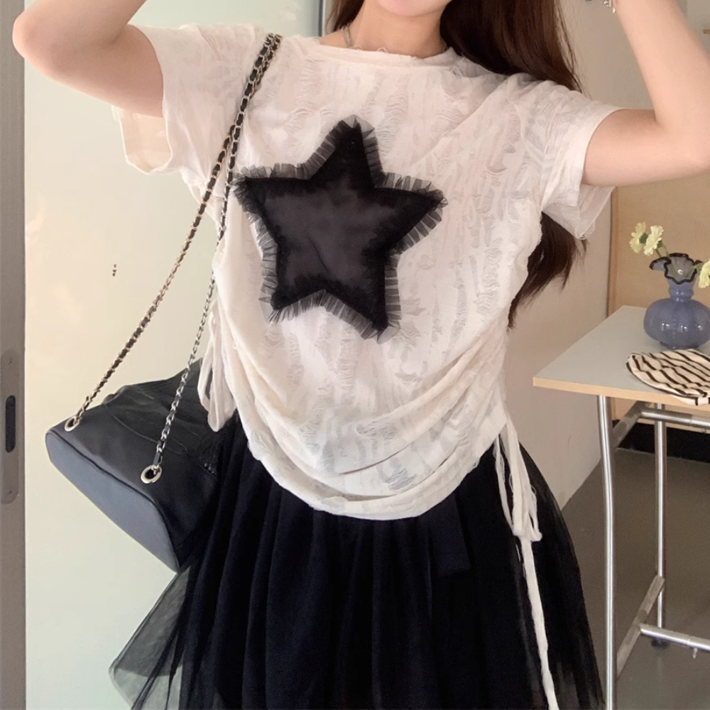 Women's Star Ripped T-Shirt