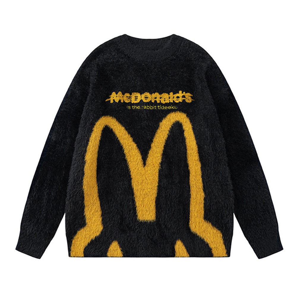 Retro Contrast Color M Sweater
