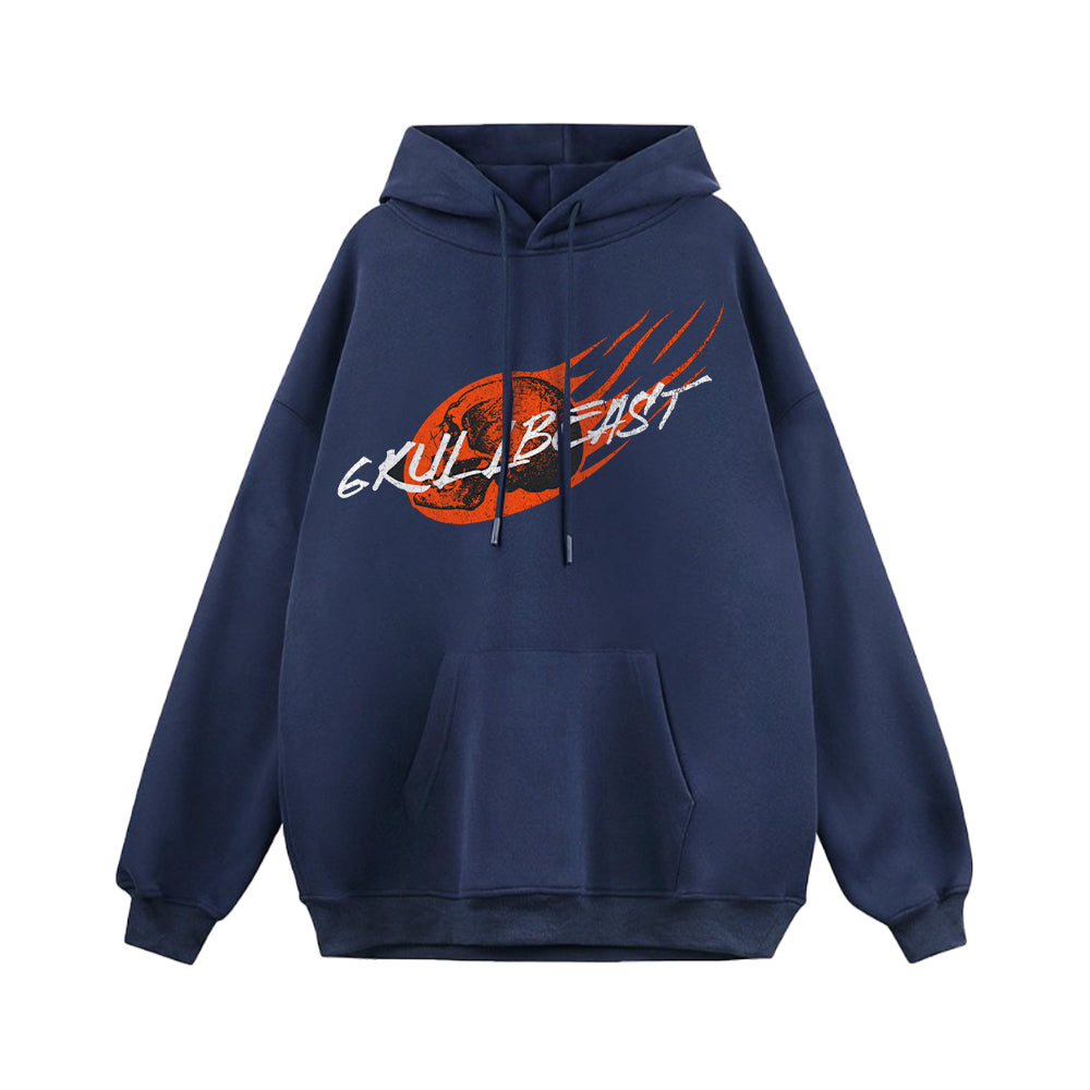 6Kull Burning Flaming Skull Hoodie