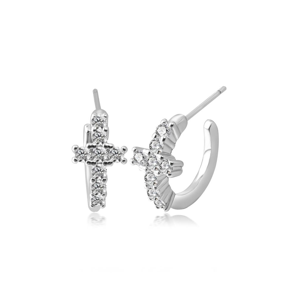 WIC | Cute Round Cross Earrings