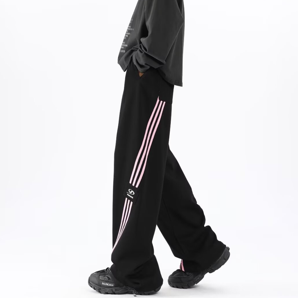 Retro Contrast Stripe Sweatpants