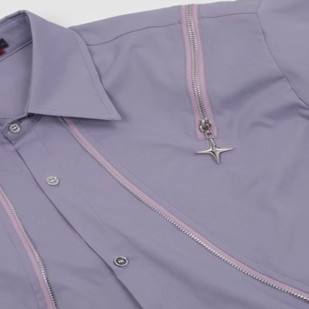 High Street Metal Zip Shirt