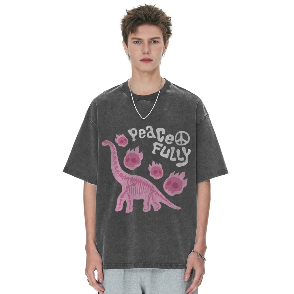 Dinosaur Letter Print T-shirt