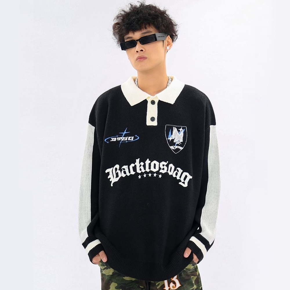 High Street Letter Polo Sweater