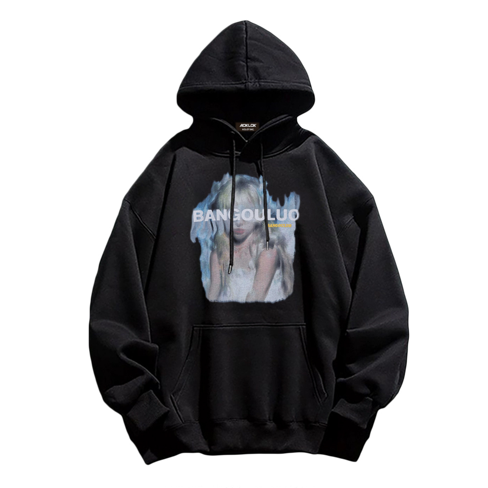 Angel Girl Print Hoodie