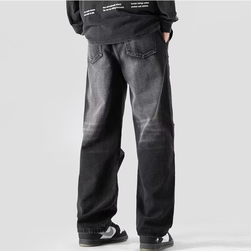 Japanese Multi-Pocket Drawstring Jeans