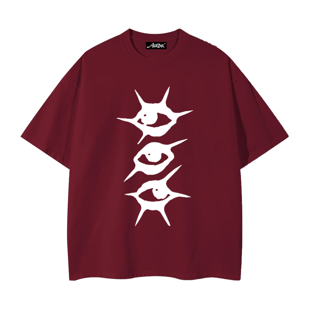 Summer Loose Key Print T-shirt