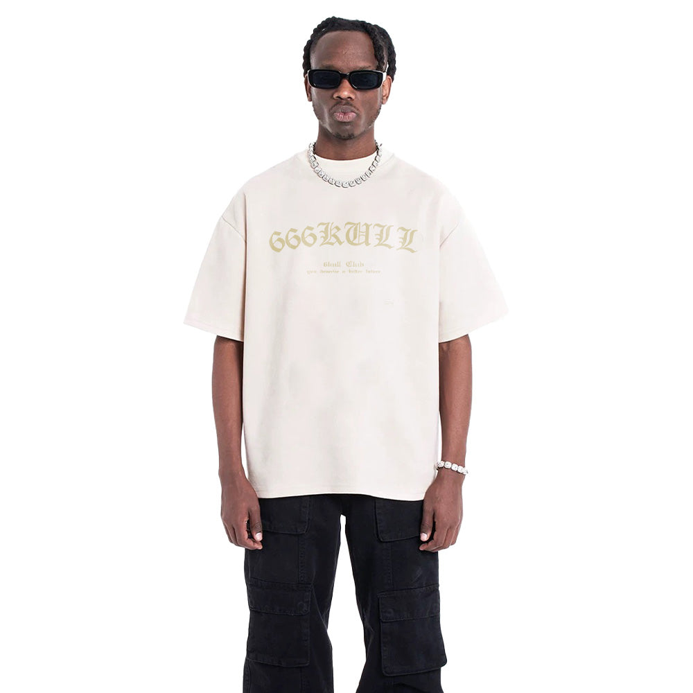 6Kull Suede Bone Wing Design T-shirt