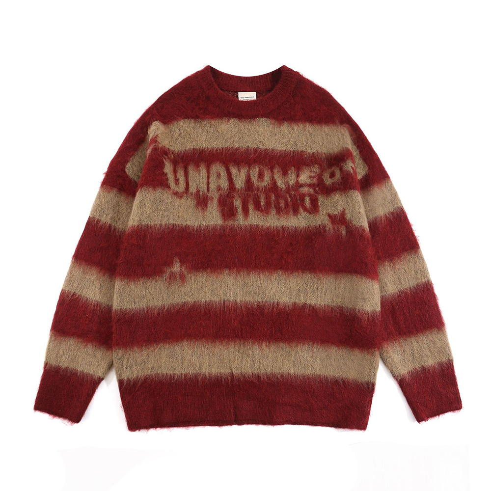 Vintage Striped Mink Sweater