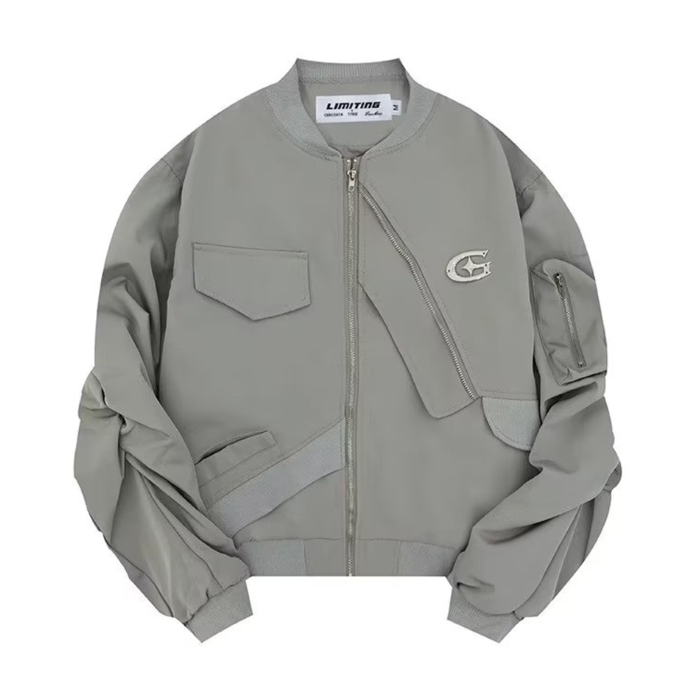 Vintage Irregular Pocket Design Jacket