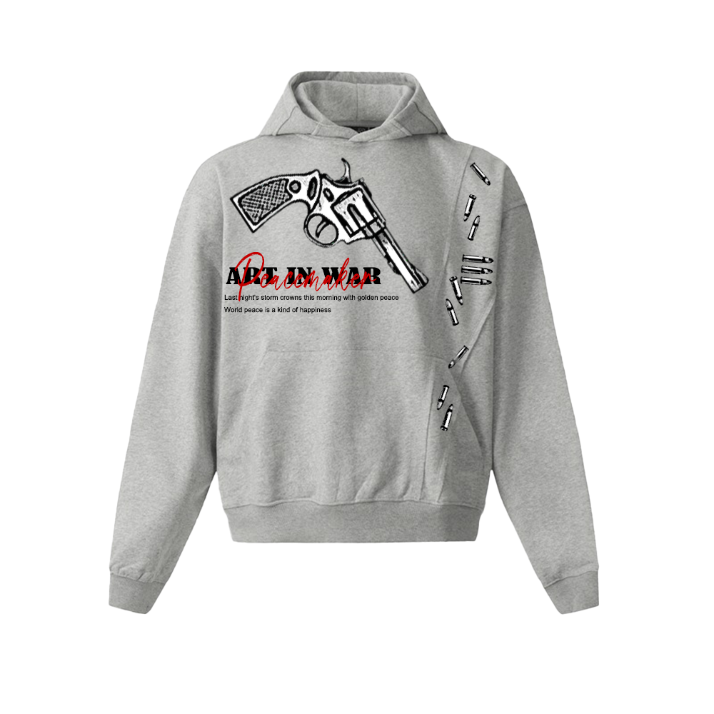 Art In War Revolver Design Hoodie