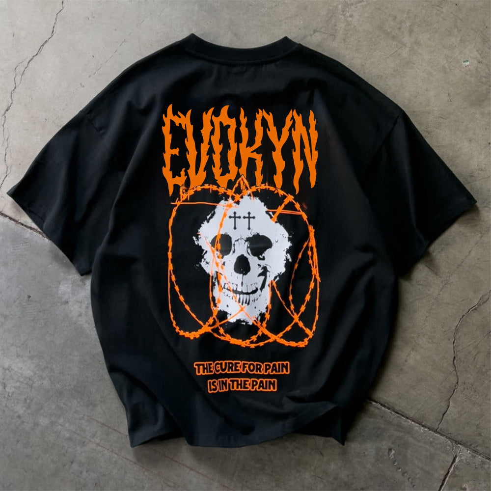 Evokyn Gothic Skull Graphic Tee