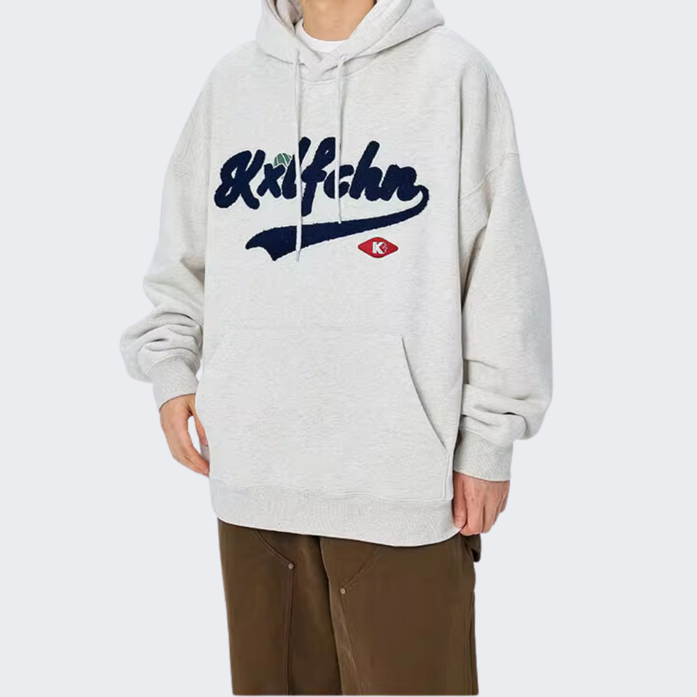 Classic Loose Towel Embroidered Hoodie