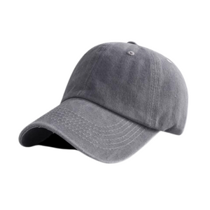 Retro Solid Color Washed Denim Cap