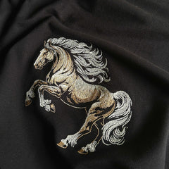 Evokyn Embroidered Horse Tee Details