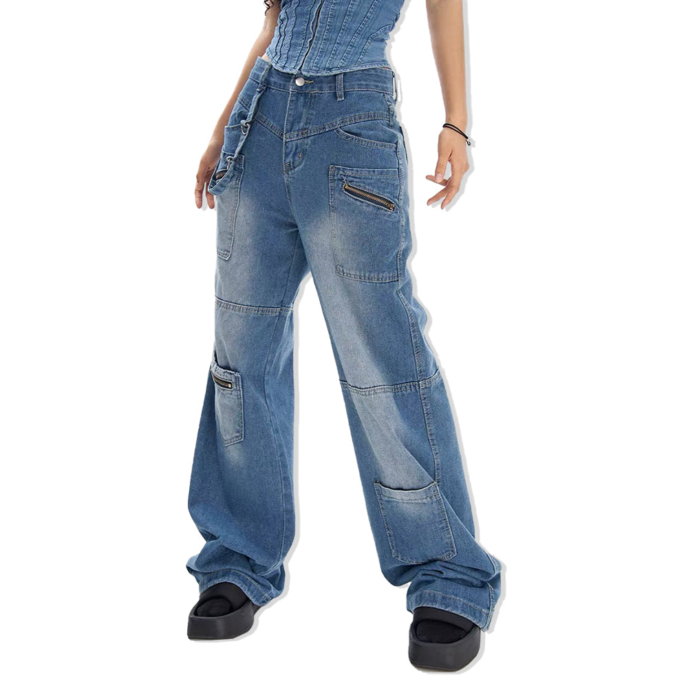 CE | American Retro Multi-Pocket Straight Leg Jeans