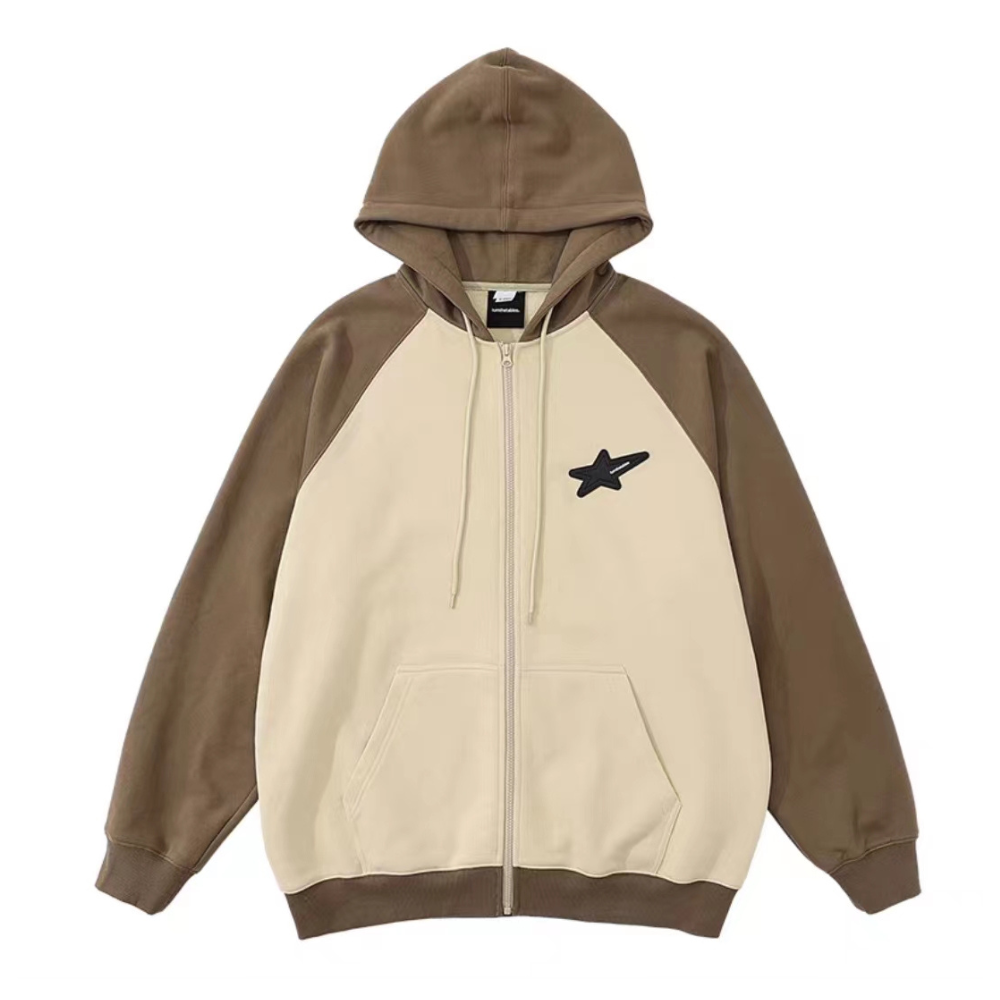 American Color Block Raglan Hoodie
