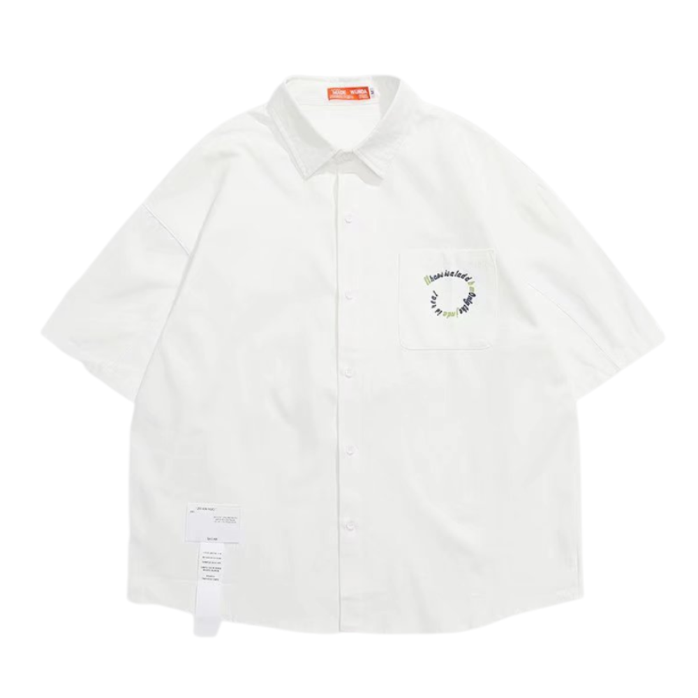 Japanese Embroidered Short Sleeve Shirt