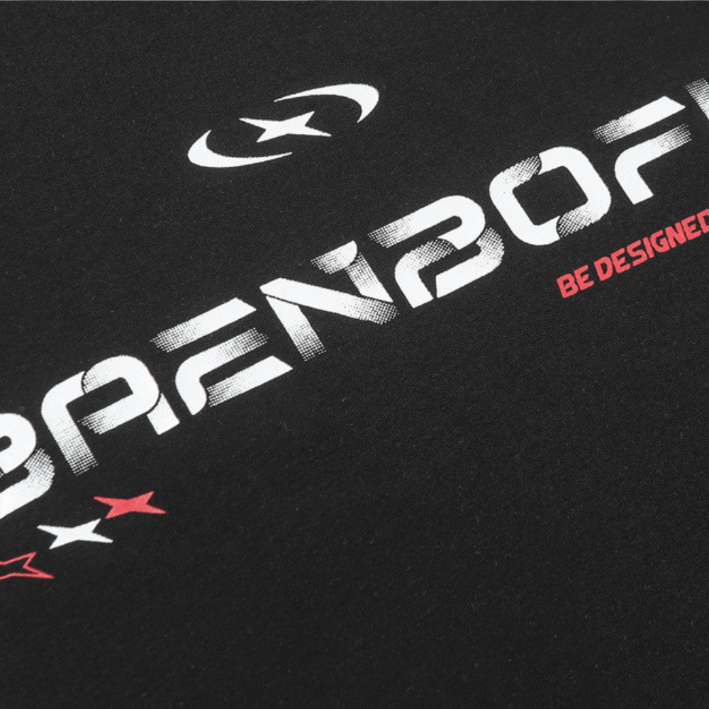 Evokyn Black White Futuristic Techwear Jersey T-Shirt