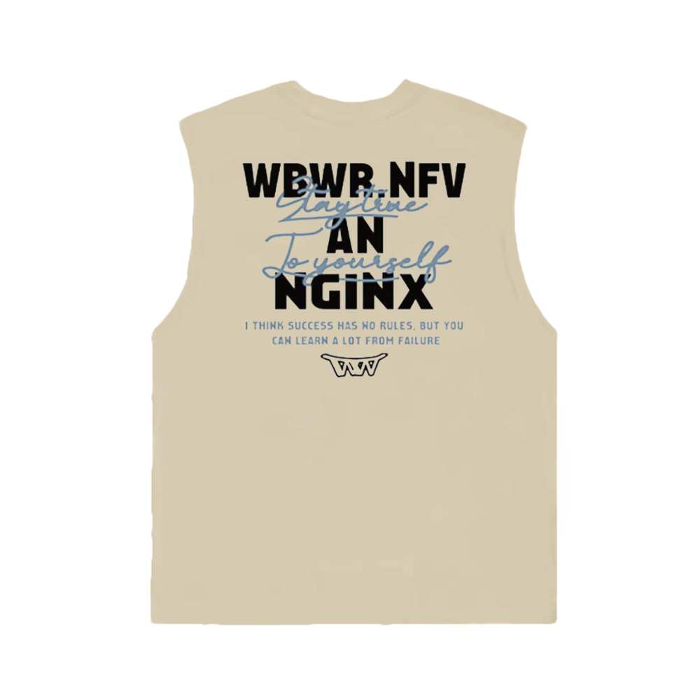 Two-Tone Lettering Sports Vest