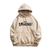 I am Here Letter Print Hoodie