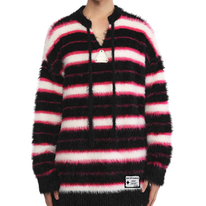 OOC' Retro Y2k Contrast Stripe Sweater