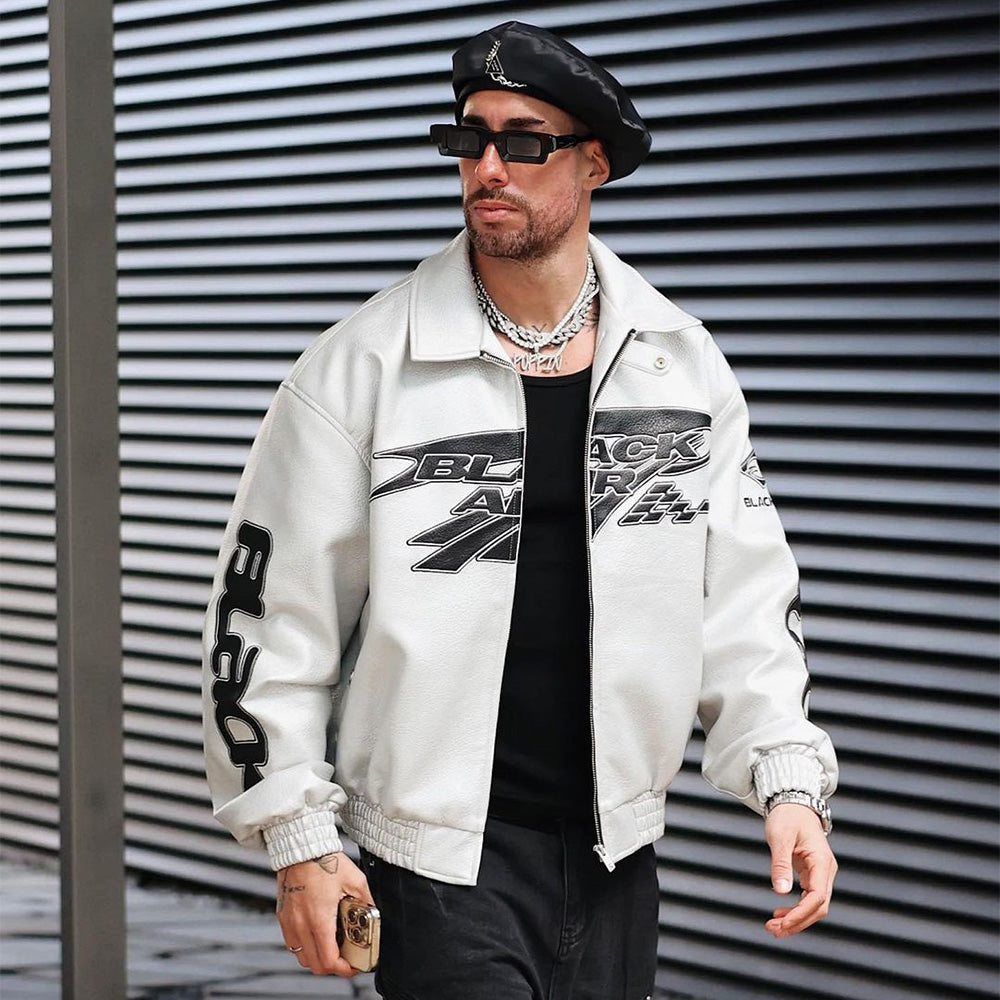 Motorcycle Style High Street Leather Jacket