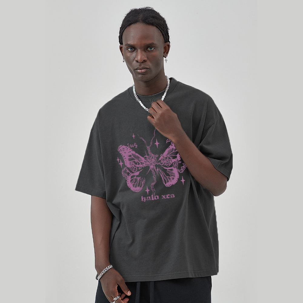 Vintage Gothic Alphabet Butterfly T-shirt