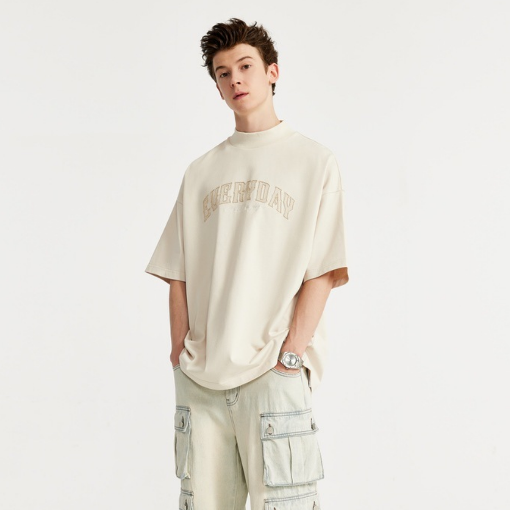 Turtleneck Embroidered T-shirt