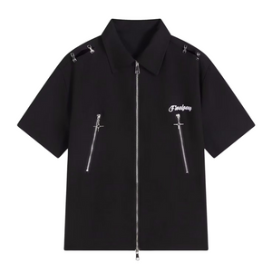 Street Plain Zip-Up Shirt