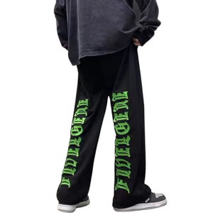 High Street Green Embroidered Lettering Lounge Pants