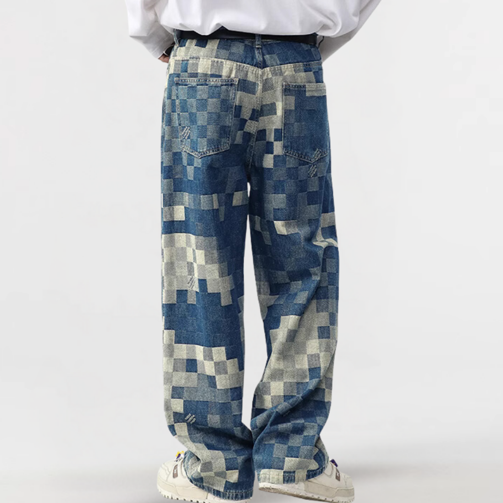 DF |Heavy Mosaic Checkerboard Jeans