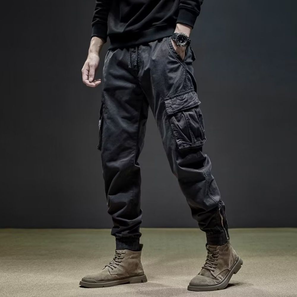 Simple Loose Multi-Pocket Cargo Pants