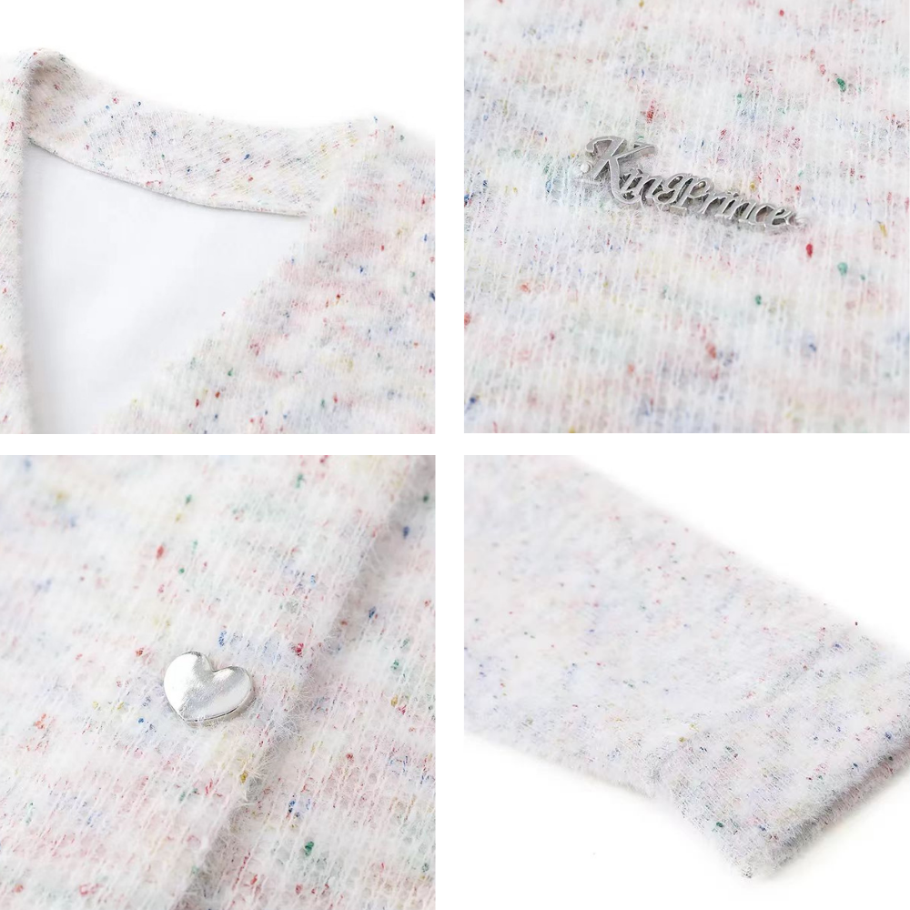 Women's Suede Ball Knit Cardigan