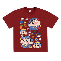 Street Philanthropist Crayon Shin chan Creative Simple Design T-shirt Details