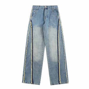 Hip-hop Raw edge Washed Jeans