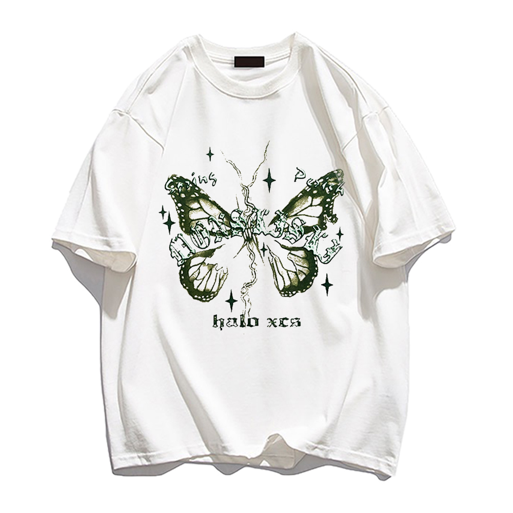 Vintage Gothic Alphabet Butterfly T-shirt