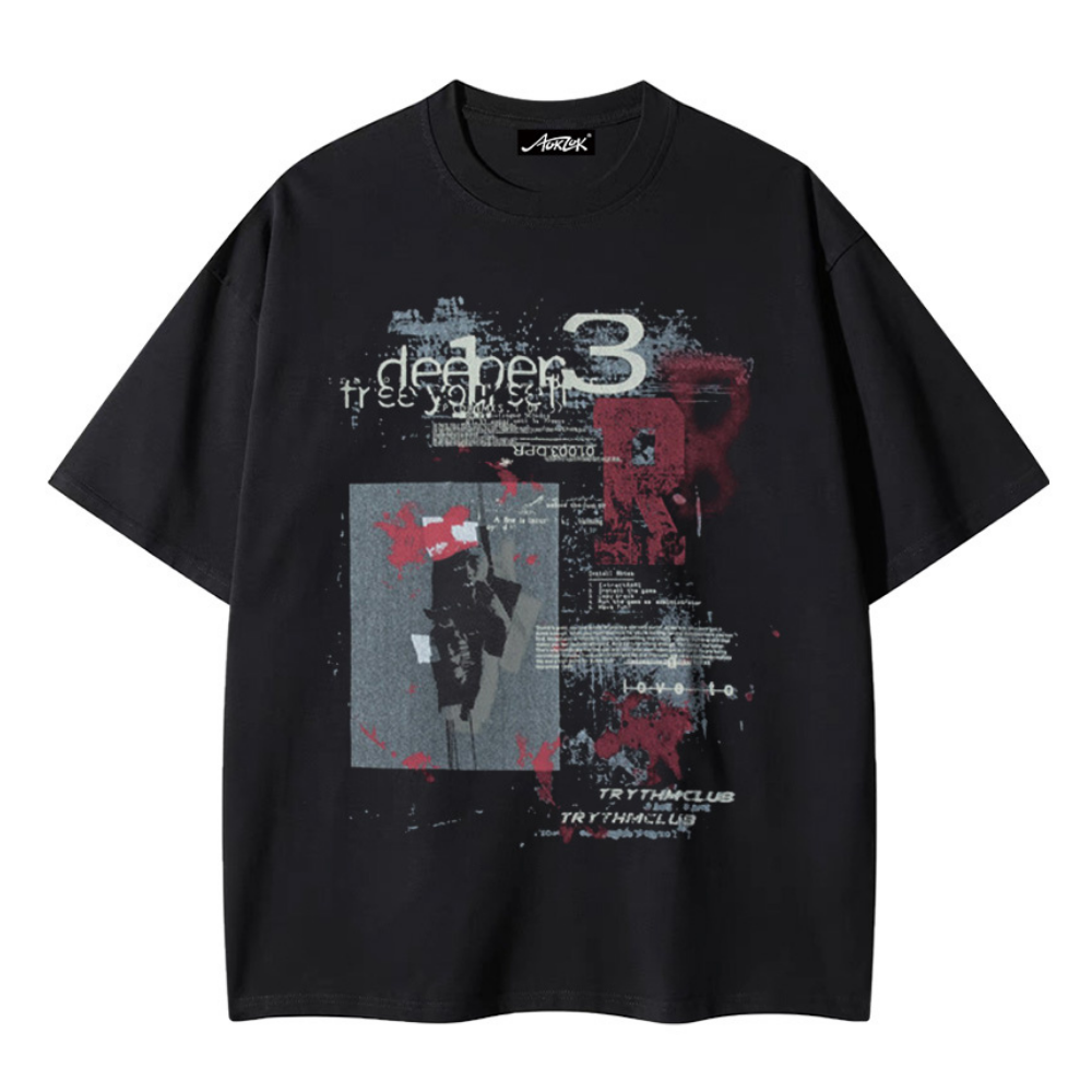 Street Creative Graffiti Alphabet T-shirt