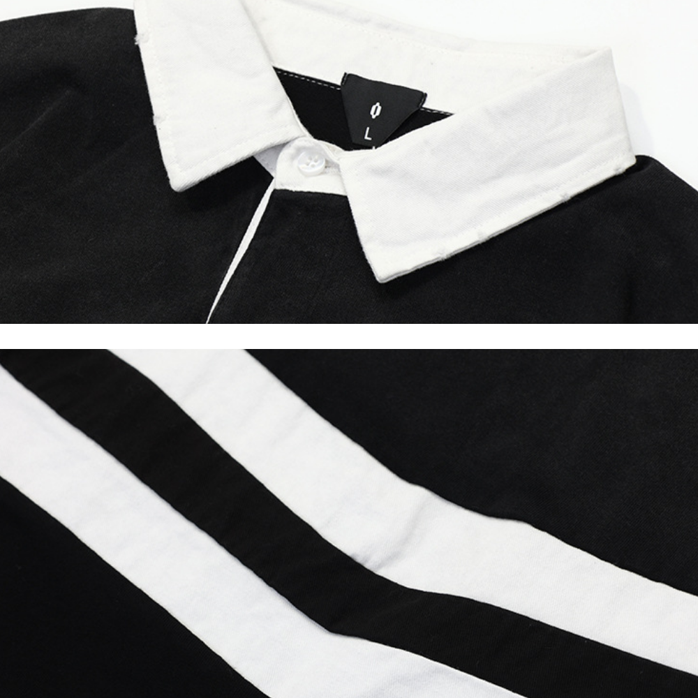 Casual Stripe Polo T-Shirt