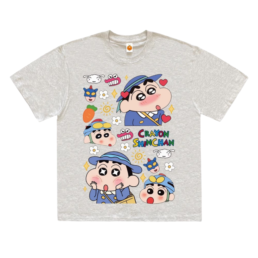 Street Philanthropist Crayon Shin chan Creative Simple Design T-shirt