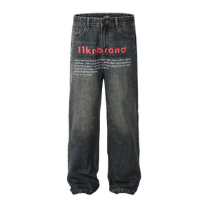 American Fashion Letter Jeans